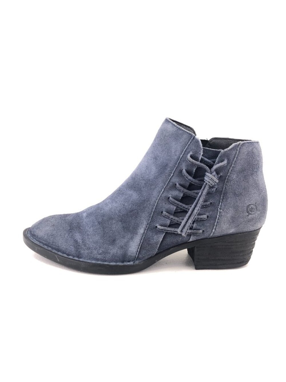 Born Bessie Blue Suede Ankle Boots 9M